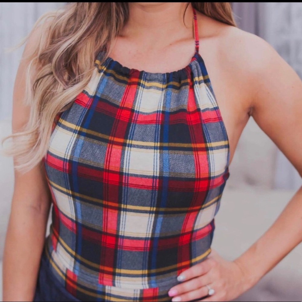 NWT Plaid body suit